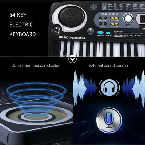 USB Digital Piano Electronic Keyboard Set for All Experience Levels 54 Keys