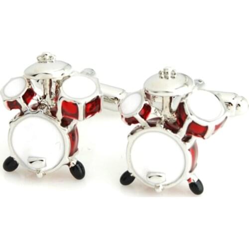 YH-1872 Novelty Piano and Drum Kit Musical Accordion Instrument Cufflinks- Factory Direct Wholesale