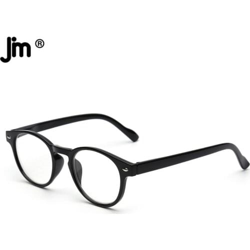 JM Spring Hinge Women Men Reading Glasses Round Magnifier Diopter Presbyopic Glasses