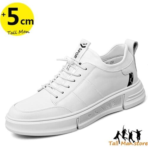 Elevator Shoes Men Sneakers Height Increasing Shoes Sports Tall Man Insole 5cm