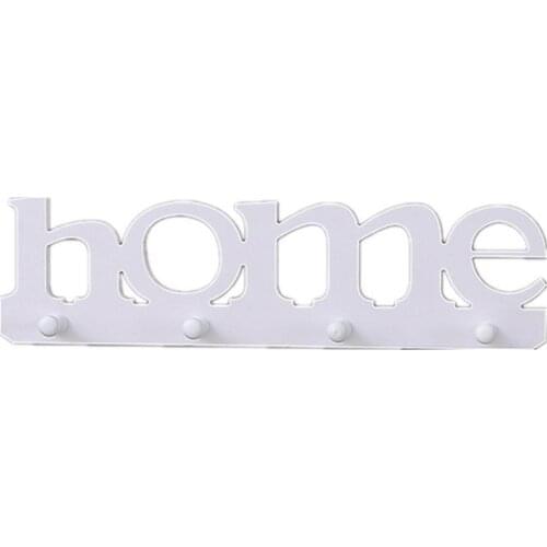 Home Letter Shape Pendant Punch Free Clothes Bag Key Rack Bathroom Door Hanger
