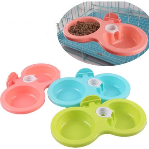 Dog Bowl Hanging Bowls for Dogs Drinking Double Bowls Dogs Feeder Pet Food Bowl Dog Food Container Pets Feeding Pet Supplies