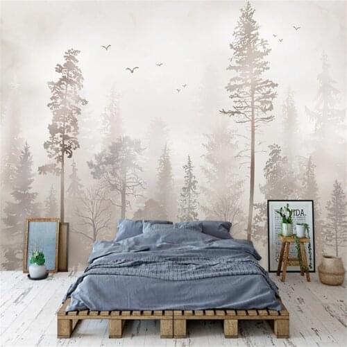 Custom 3D Wallpaper Murals Retro Nostalgic Forest Birds Photo Background Wall Paper Bedroom Living Room Restaurant Decoration