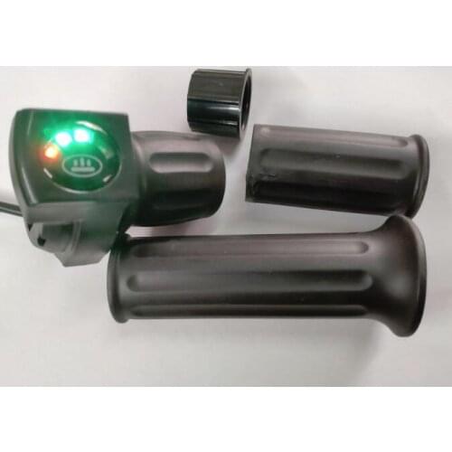 Electric Vehicle Twist Throttle Grips Power Voltage LED Indicator E-bike Conversion Parts DIY Ebike Speed Controller