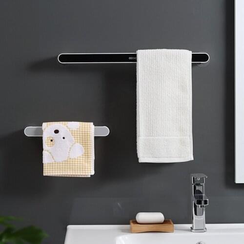 Self-adhesive Towel Holder Rack Wall-Mounted Bathroom Hook Kitchen Wipes Hanging Holder Hanging Hook Bathroom Organizer