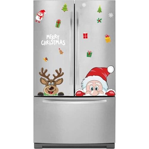 Merry Christmas Wall Window Glass Stickers Decals Santa Murals New Year