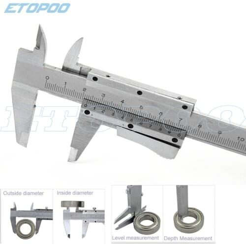 6" 0-150mm Vernier Caliper with self lock 4 Way Metal slider caliper Mini Gem Caliper Paquimetro Micrometer Measurement Tool