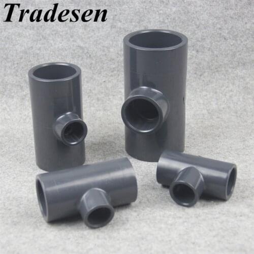 1pcs 25-50mm to 20-40mm PVC Reducing Tee Joints Micro Irrigation Garden Water Connectors Aquarium Fish Tank Bathroom Tube Joint