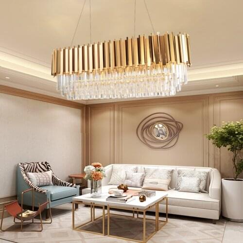 Living room with modern crystal chandelier crystal led stainless steel dining hall door chandelier branch chandelier luxury lamp