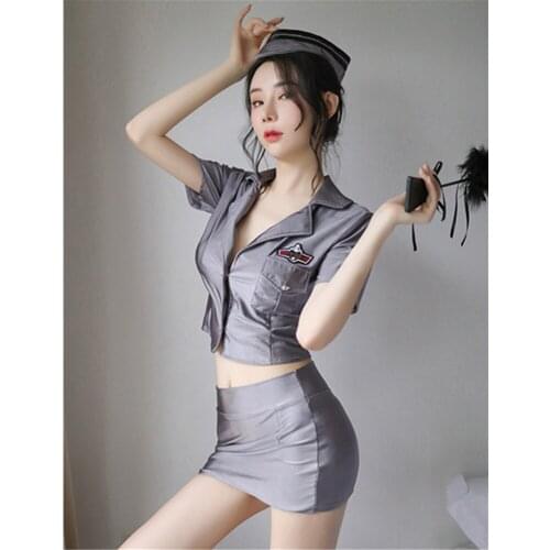 Sexy Policewoman Uniforms Sexy Stewardess Police erotic costumes Porno Cosplay role play costumes for women sex Intimate Product