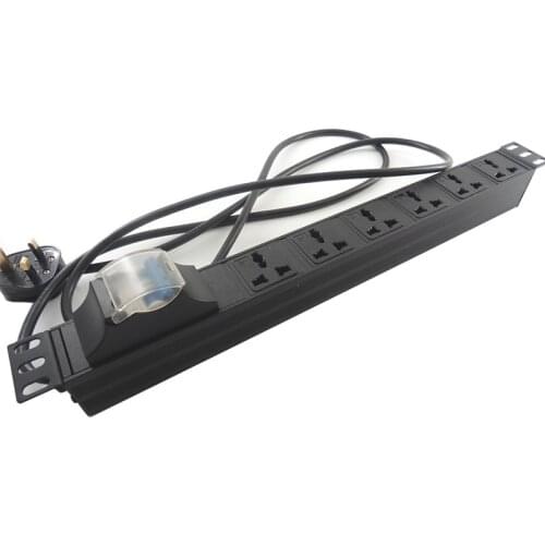 PDU Aluminum alloy Universal output Power Strip Short circuit protection double break switch Socket UK US AU EU Israel PLUG