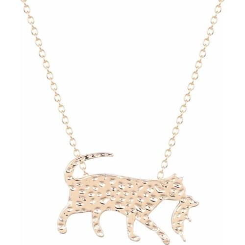 2020 Fashion Trendy Gold Silver Color Cat And Mouse Pendant Necklace for Women Girls Best Gift Lovers Jewelry