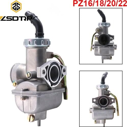 ZSDTRP Motorcycle Carburetor PZ16 PZ18 PZ20 PZ22 Hand Cable Choke Carb For 50cc-250cc Dirt Bike ATV Quad Go kart