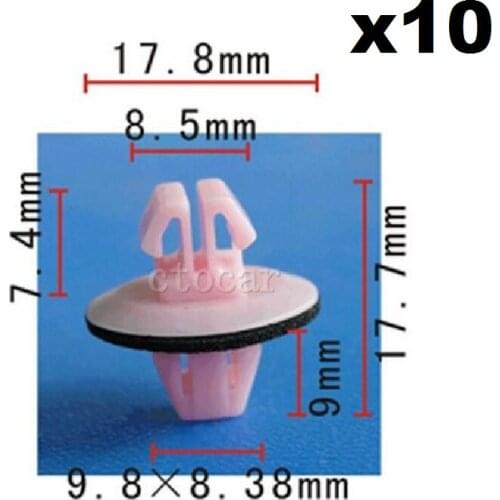 10pcs Nylon Fits Lexus Moulding Clip Rivet Retainer Fastener 75395-33030