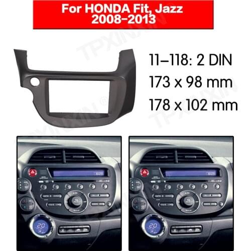 11-118 Car radio Frame Panel for Honda Fit 2008-2013 Radio Stereo Fascia Panel Frame Adaptor Fitting Kit