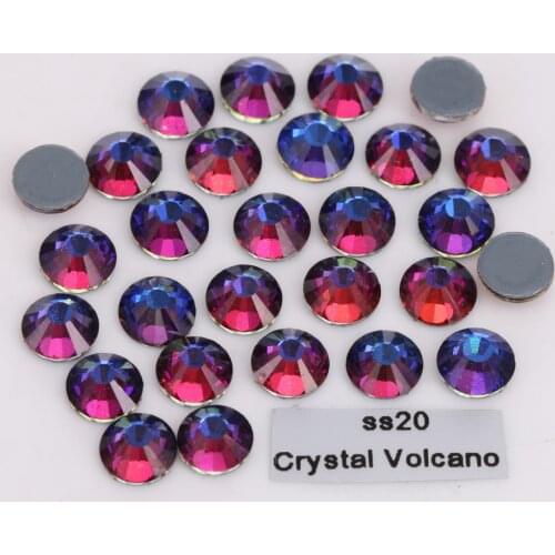 1440pcs/Lot, High Quality ss20 (4.8-5.0mm) Crystal Volcano Hotfix Rhinestones / Iron On Flat Back Crystals