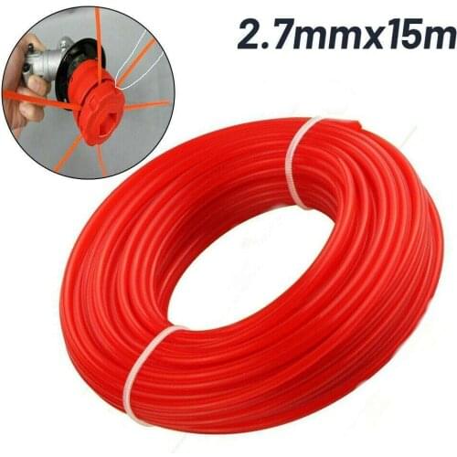 2.7mm*15m Nylon Cord For Lawn Mower Trimmer Head 77656 Replacement Parts