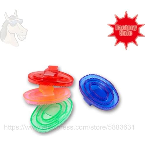 27 2006 Transparent curry comb brushes PVC material soft touch small size 12.5*8.5cm horse grooming brush factory direct sale