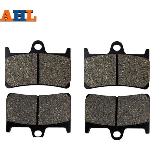 AHL 2 Pairs Motorcycle Front Brake Pads For YAMAHA YZF R1 1998-2003 Black Brake Disc Pad