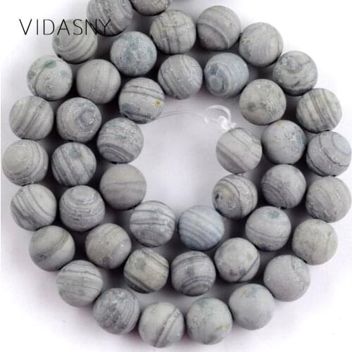 Natural Dull Polished Line Wood Jaspers Beads Diy Necklace Accessories 6 8 10mm Round Loose Beads For Jewelry Making 15
