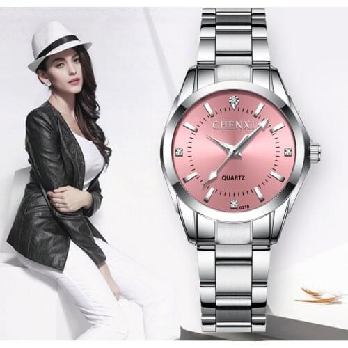 CHENXI Quartz Movement High Quality Classic 30mm Women Stainless Steel Band Waterproof Ladies Watch New Year Gift women watch