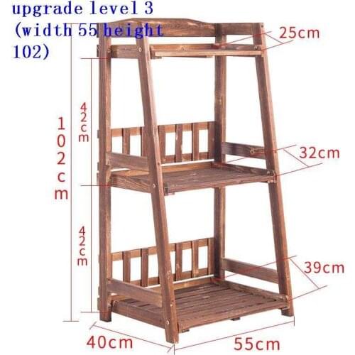 Wooden Shelves For Mueble Estanteria Para Plantas Suporte Flores Wood Dekoration Balcony Shelf Outdoor Plant Rack Flower Stand