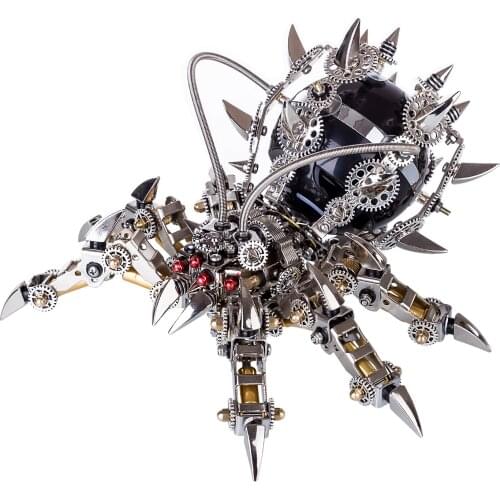 DIY 3D Metal Mechanical Spider Model Kit Handmade Assembly Crafts with Bluetooth Speaker