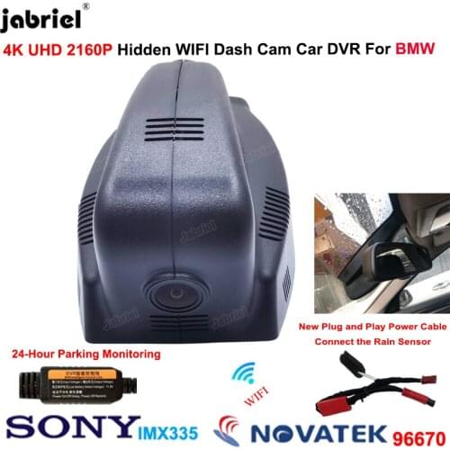 For BMW X1 X3 X5 X6 1 3 5 6 7 E81 E82 E87 E88 E90 E91 E92 E93 E60 E61 F07 F06 F01 F02 F03 F04 E84 E86 E89 4K Car DVR Dash Cam