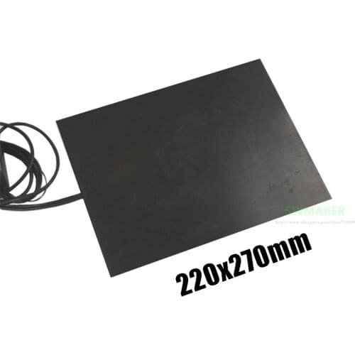 220*270mm 3D Printer Silicone Rubber Heater 220x270mm 300W 415W Electric Heating Pad / Heat Bed Customized