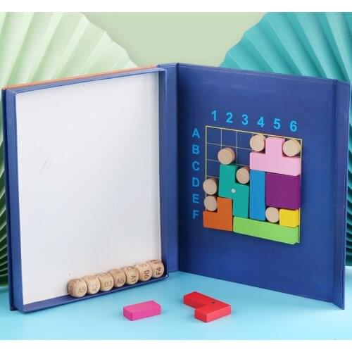 Montessori Logical Thinking Cube Game Childrens Wooden Educational Early Education Toys for Kids Enlightenment Puzzles