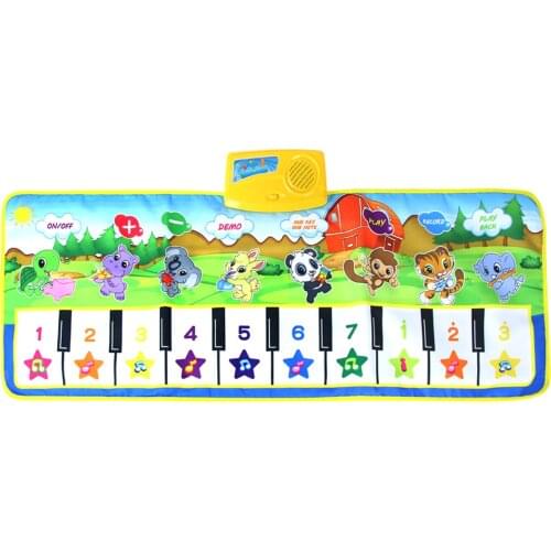 Keyboard Music Mat Playmat Educational Musical Carpet Children Piano Carpet Baby Crawling Mat for Kids Toddlers