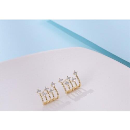 Exquisite Temperament Fashion Korean Style Personalized Earrings Minimalist Style Geometry Arrow Flower Type Ear Studs