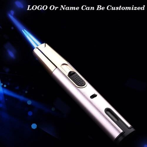 Two Flames Turbo Metal Gas Lighters Smoking Accessories Windproof Cigarettes Cigar Lighters BBQ kitchen Cooking Mens gifts