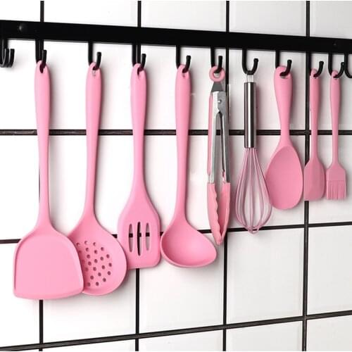 Kitchen Spatula Set BPA Free Silicone Scrapers Spoon Non-Stick Silica Gel Cake BBQ Heat Resistant Cooking Utensils Baking Tools