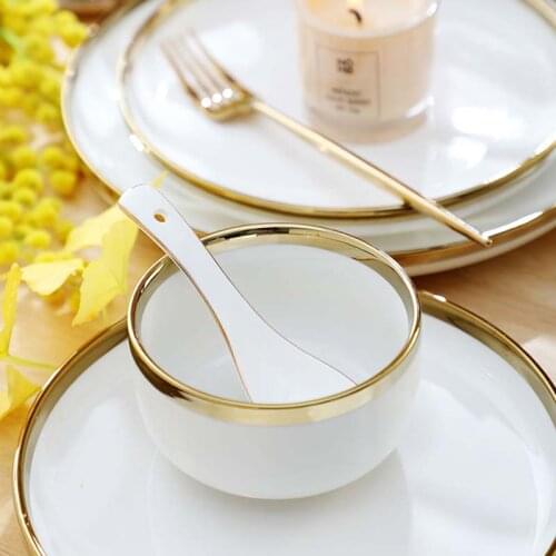 Nordic tableware bowls and plates Phnom Penh tableware European style simple rice bowls