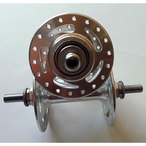 Novatec bicycle hubs fixed gear hubs silver color 36 holes single speed