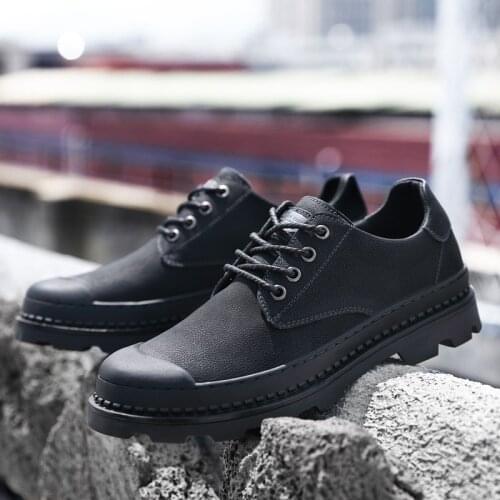 New Mens Shoes Casual Genuine Leather Comfortable Men Oxfords Shoes Hot Sale Male Tooling Man Footwear Motorcycle Outdoor Shoes