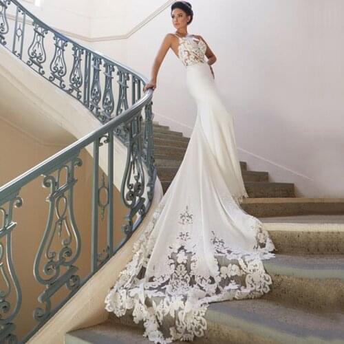 Popodion Satin Wedding Dresses