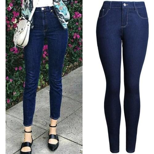 Push Up Jeans Women Stretch Denim Pants Capris Female Crop Trousers Bodycon Elastic Mum Sweatpants Plus Size 3XL Spring Autumn