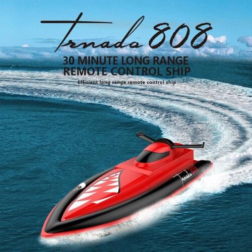 RC Boat Remote Control Boat High Speed RC Boat 25Km/h 2.4GHz Waterproof Toy Racing Boat Gift for Kids