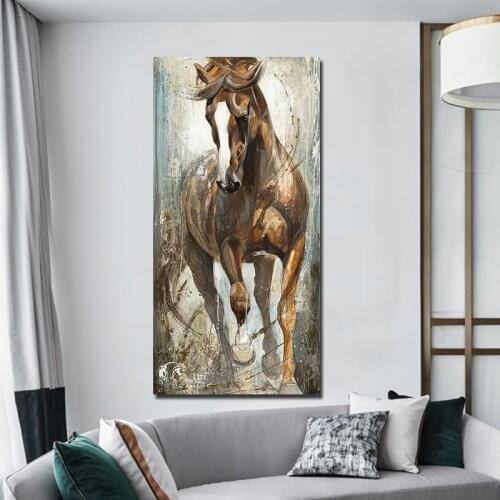 SELFLESSLY Vintage Horse Paintings Wall Decorative Pictures For Living Room Bedroom Canvas Prints Posters Animal Art Retro Art