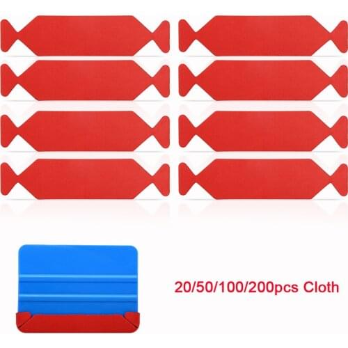EHDIS 10/20/100PCS 3 Layers Vinyl Film Wrapping Squeegee Spare Waterproof Felt Fabric Car Tools Window Tint Scraper Cloth Edge