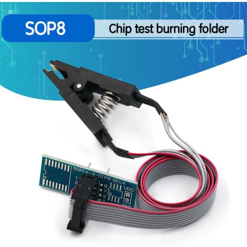 SOIC8 SOP8 Flash Chip IC Test Clips Socket Adpter BIOS/24/25/93 Programmer for arduino