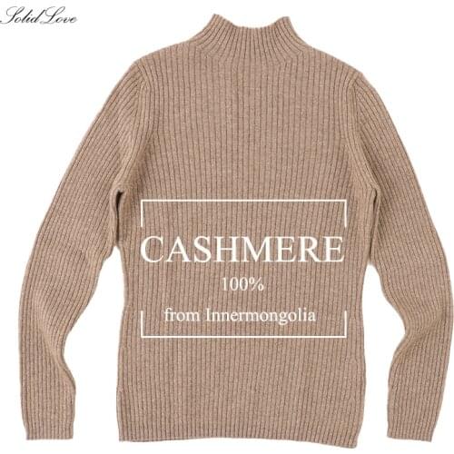 Solid love Women's Cashmere Pullovers