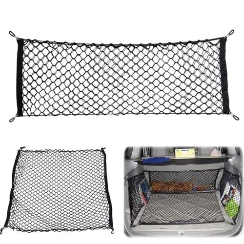 1X Car Trunk Nylon Net Mesh Storage net bag For Lada granta vesta Kia rio ceed sportage Mercedes w203 w211 w204 accessories