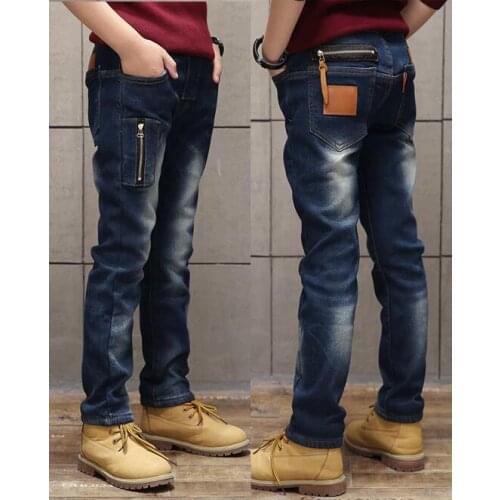 2021 Spring Childrens Clothes Boys Jeans Causal Slim Thin Demin Boy Jeans For Kids Big Boys Pencil Jeans Long Trousers