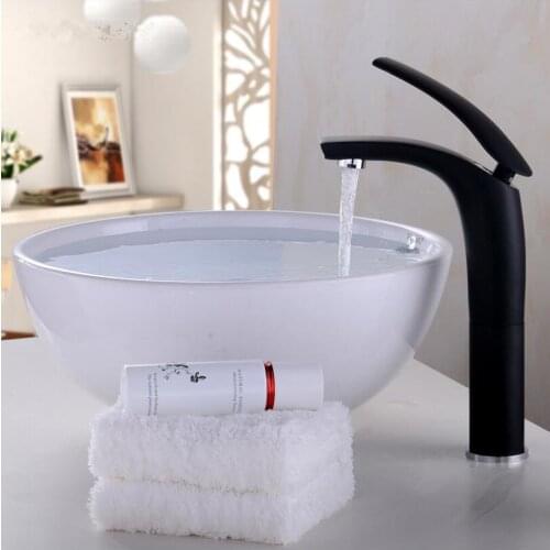 Vidric Brass Gold/Chrome/White/Black/Red basin Faucet Fashion 5 Colors Hot and Cold Water Sink Mixer Tap White tap Bathroom Basi