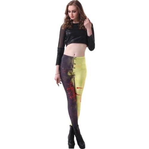 2020 Color mixing Style Women Leggings High Waist Legging Winter Printed Women Pants Slim Fitness Leggins Sexy Gym Clothes