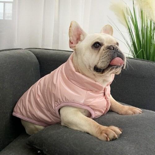 Winter Thick Dog Waistcoat Fashion Dog Vest Down Coat French Bulldog Jacket Shih Tzu Clothes Paws Overcoat Dogs Pets Clothing