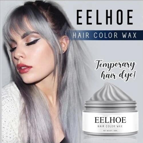 100ml/30ml Hair Color Wax Silver Grey Hair Coloring Styling DIY Gel Mud One-time Molding Paste Dye Cream Women Men TSLM1